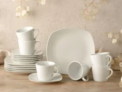 Amelie - Kaffeeservice 18-tlg - Weiss