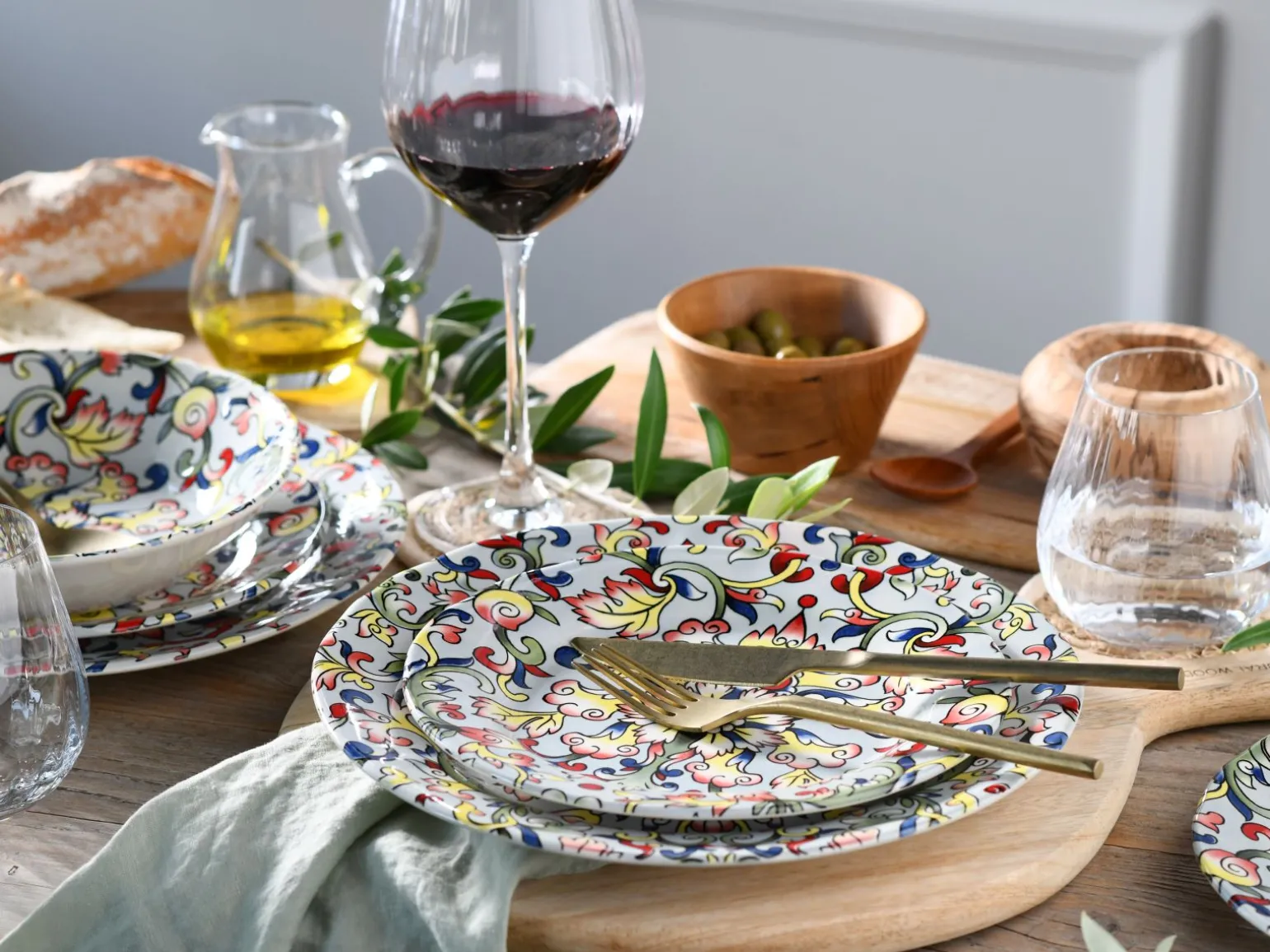 Arabesque - Tellerset 18-tlg - Rot
