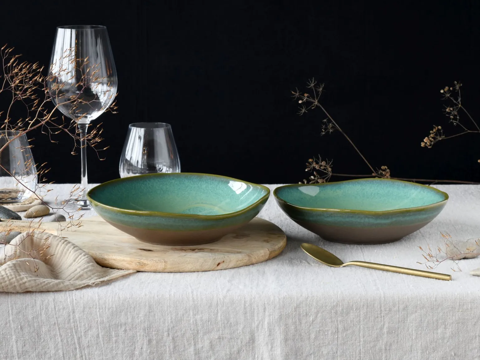 Basalt Bio - Pasta Bowl 2-tlg - Salbei
