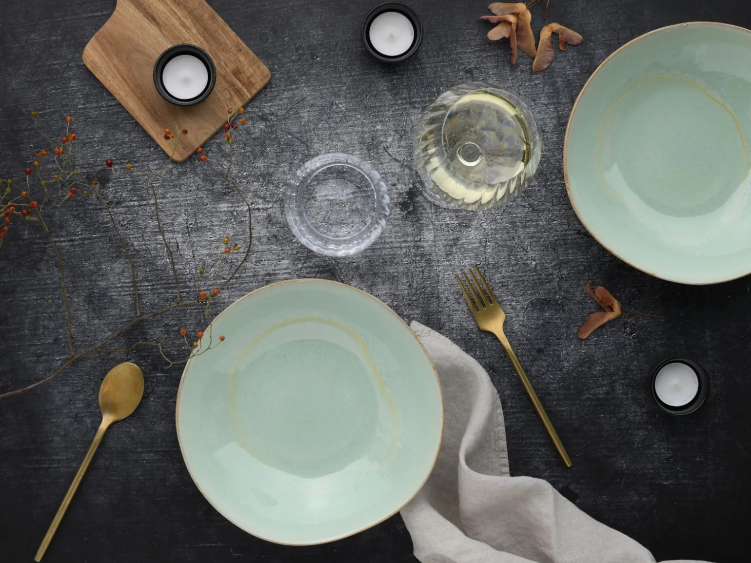 Basalt Bio - Pasta Bowl 2-tlg - Salbei