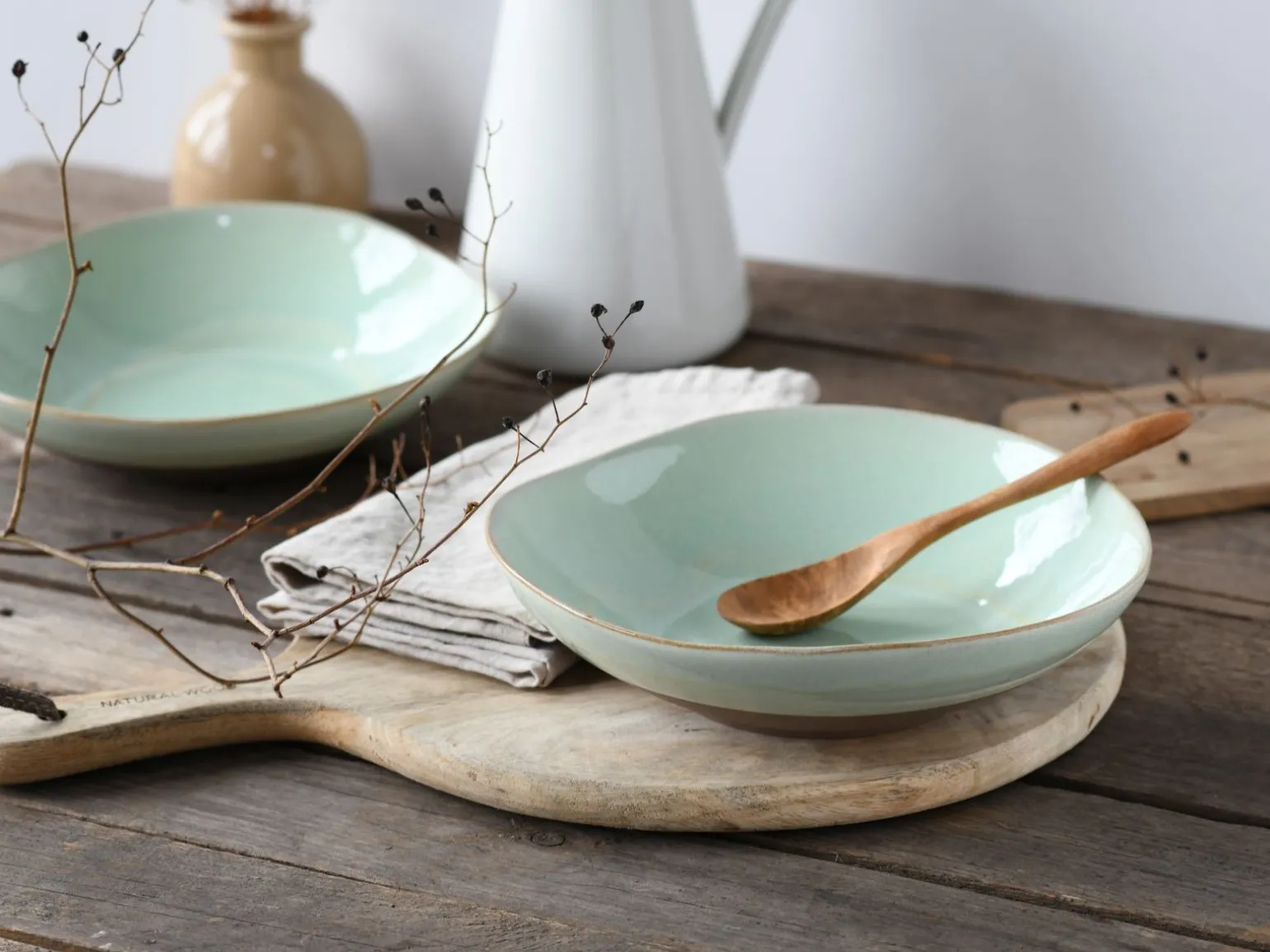 Basalt Bio - Pasta Bowl 2-tlg - Salbei