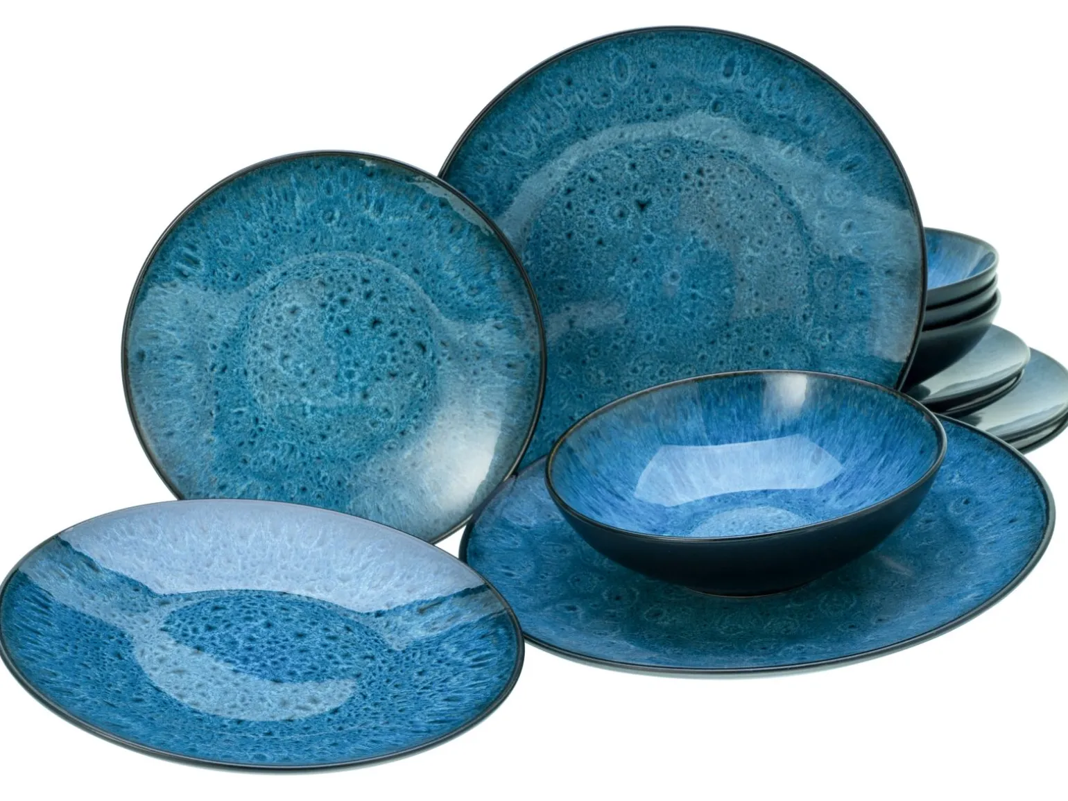 Capri - Tellerset 12-tlg - Blau