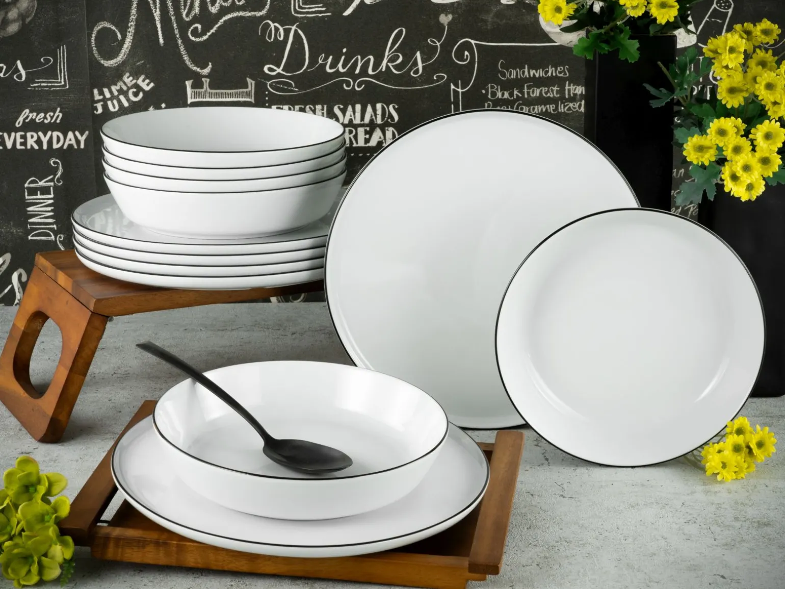 Chef Collection - Tafelservice 12-tlg - Grau