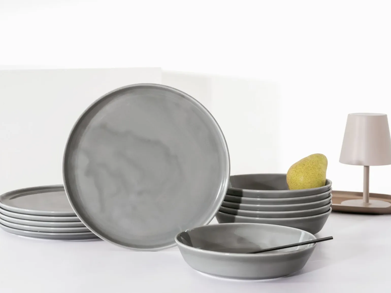 Chef Collection - Tafelservice 12-tlg - Grau
