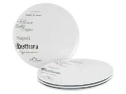 Europa - Pizzateller 4-tlg - Weiss