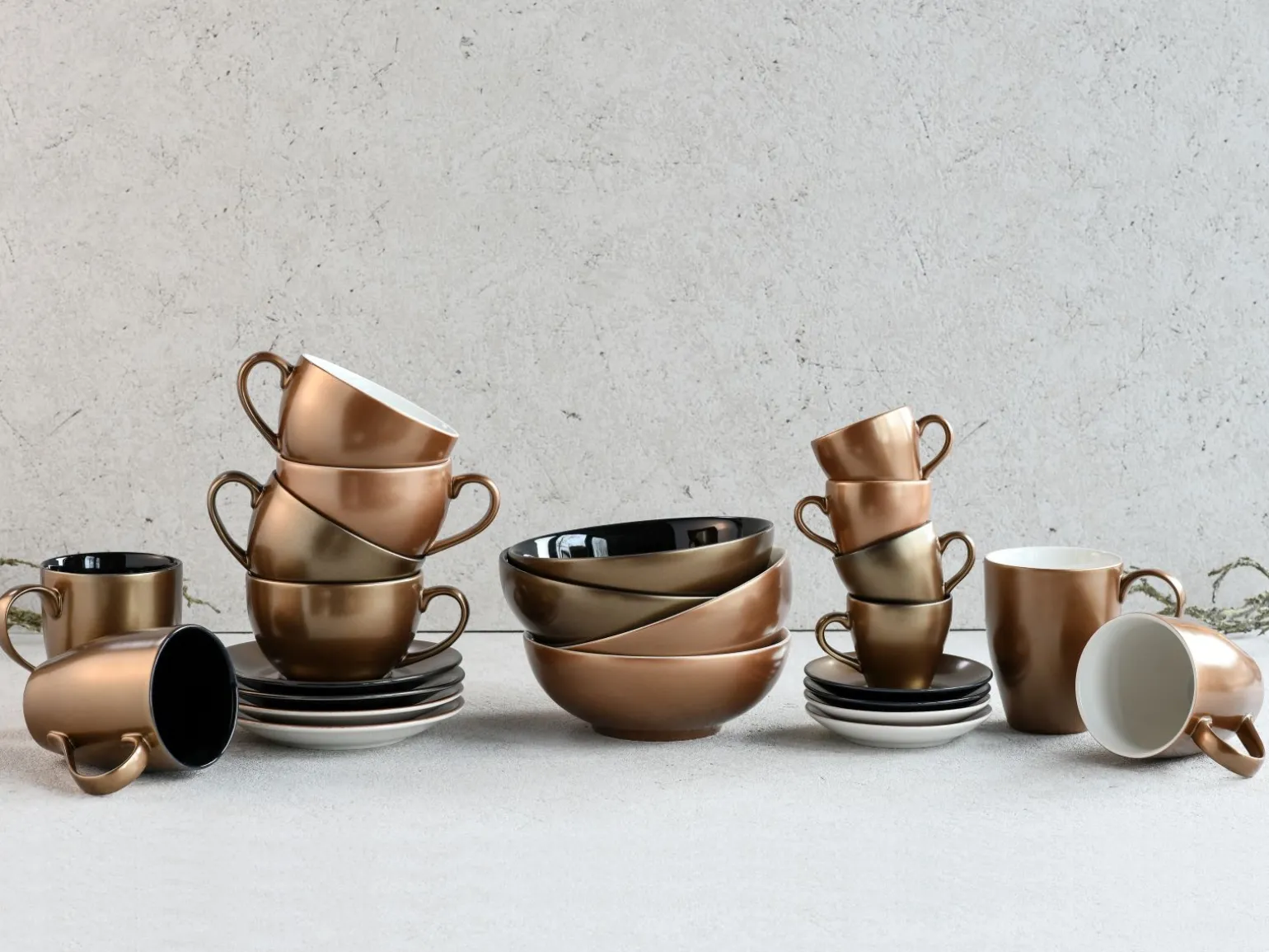 Golden Days - Cappuccinoset 12-tlg - Weiss