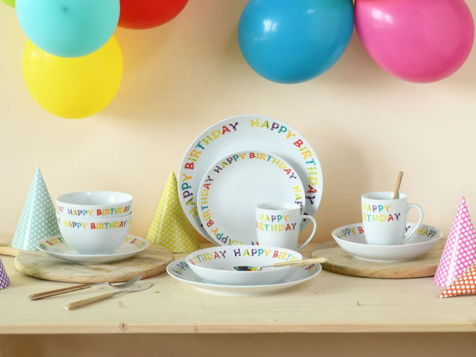 Happy Birthday - Kombiservice 10-tlg - Happy Birthday