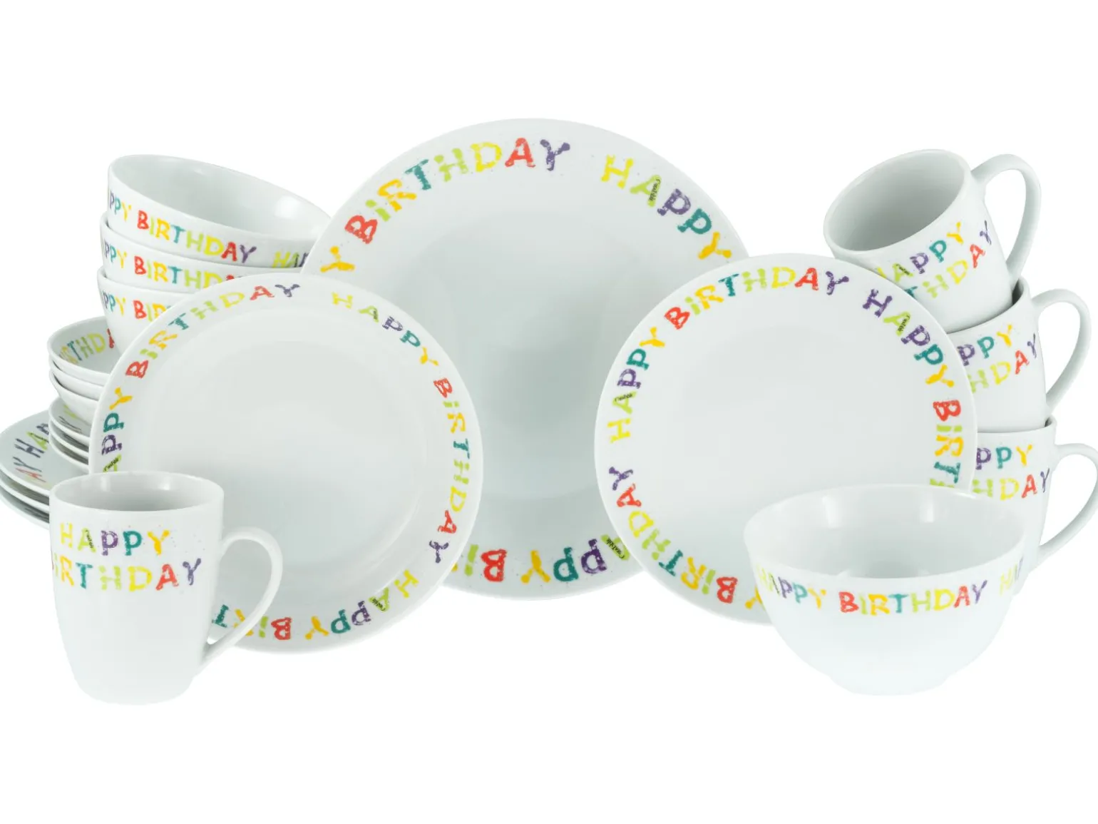 Happy Birthday - Kombiservice 20-tlg - Happy Birthday