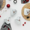 Hirsch - Kaffeebecher 6-tlg - Weiss