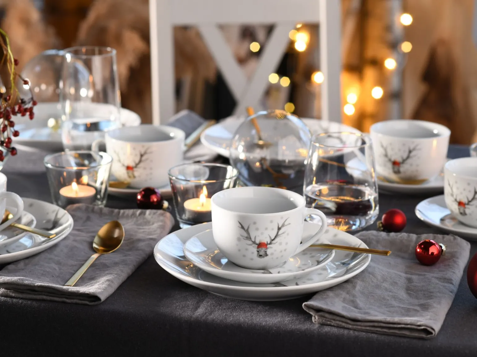 Hirsch - Kaffeeservice - Weiss