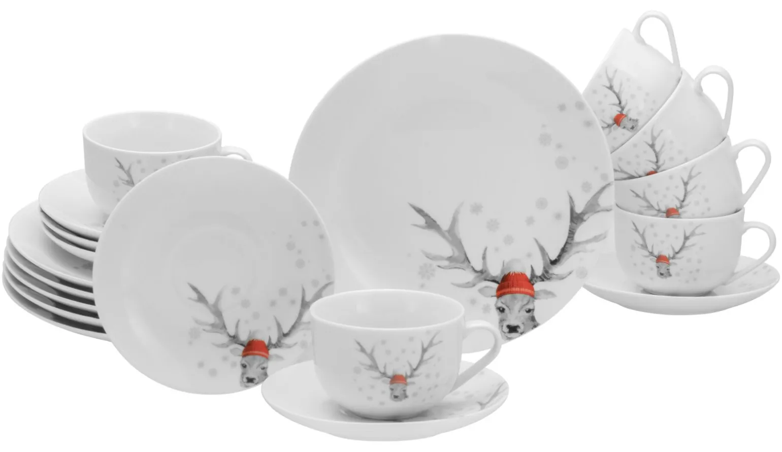 Hirsch - Kaffeeservice - Weiss
