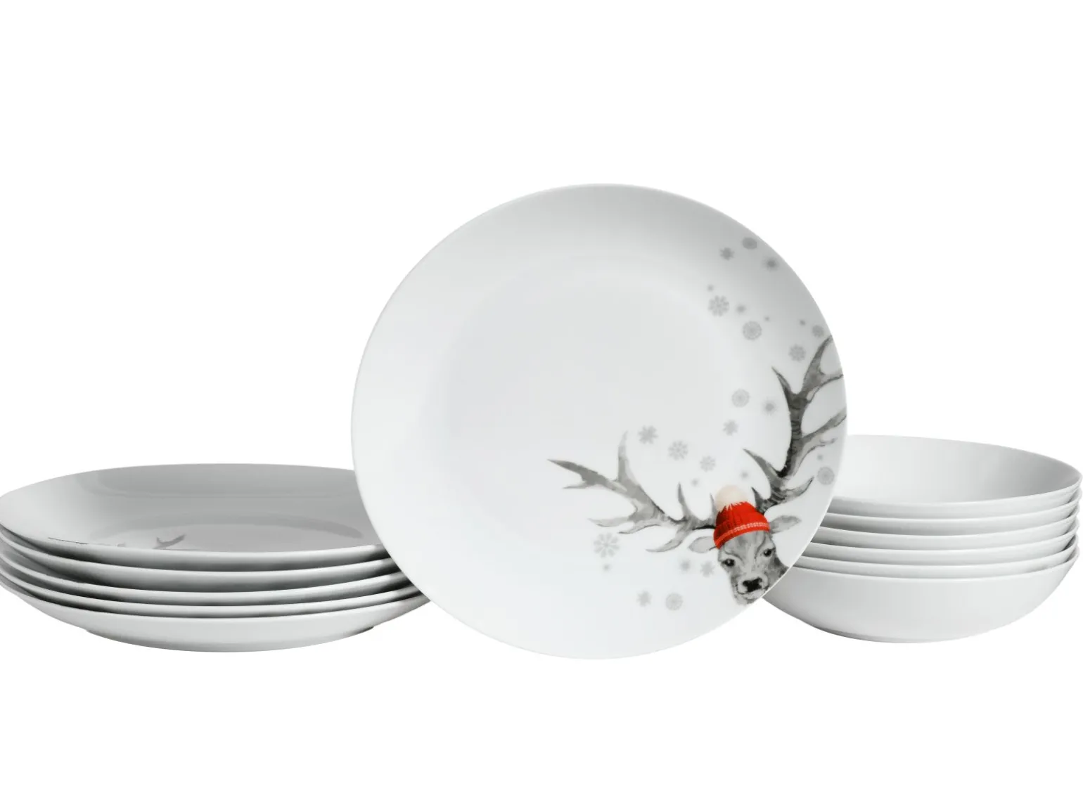 Hirsch - Tafelservice - Weiss