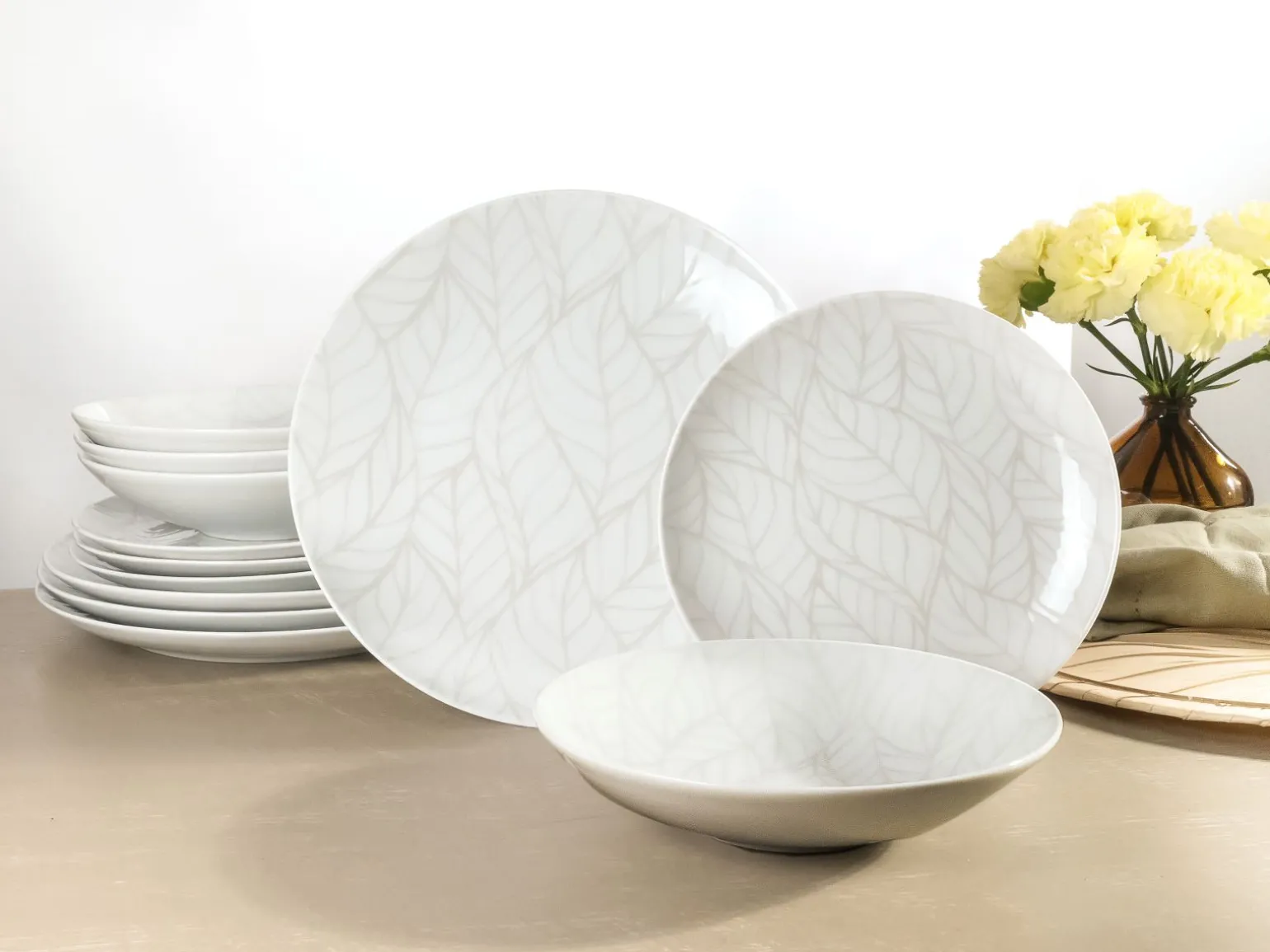 Home - Tellerset 12-tlg - Shabby Chic