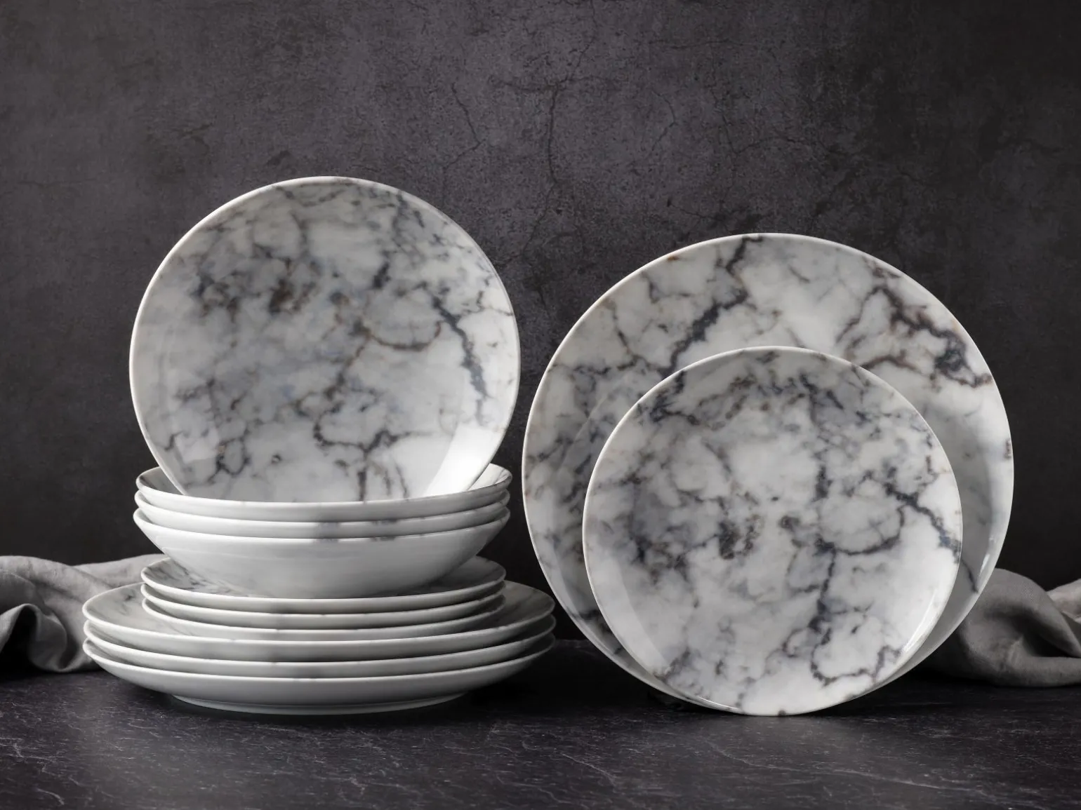 Home - Tellerset 12-tlg - Shabby Chic