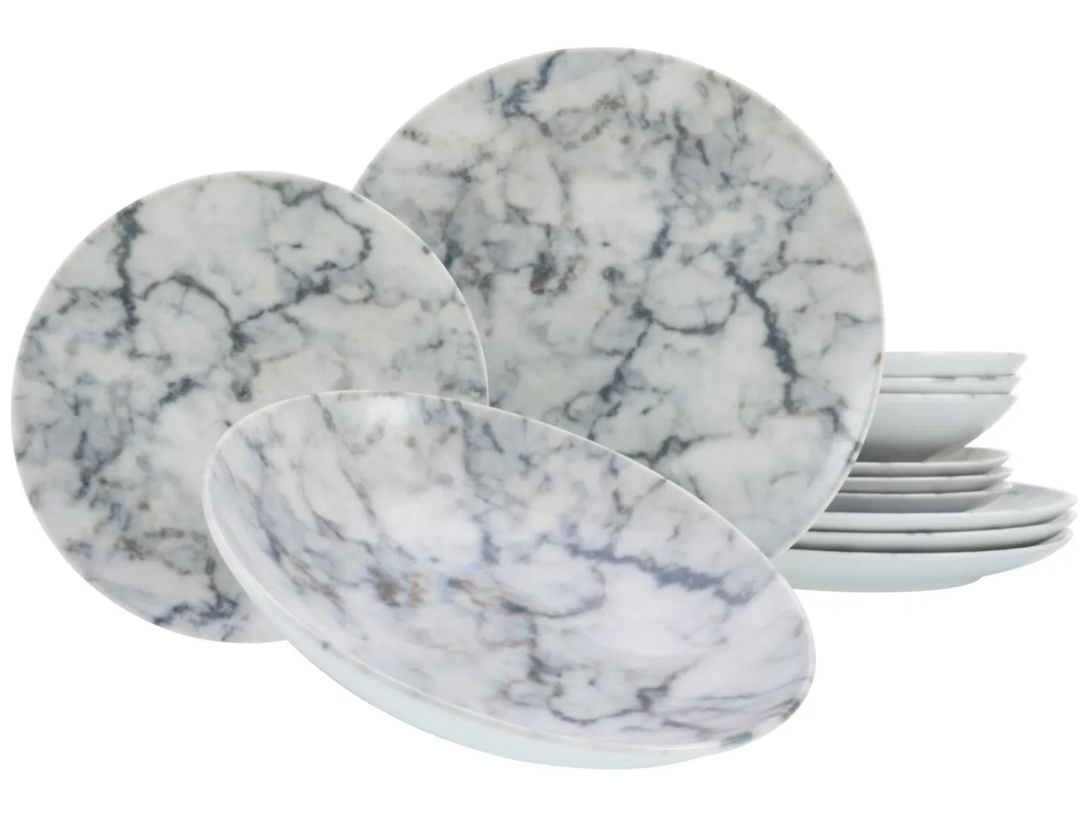Home - Tellerset 12-tlg - Shabby Chic