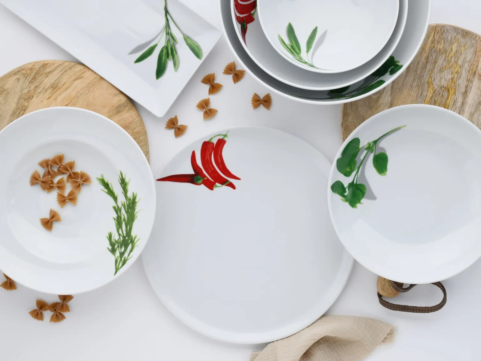 Kräuter - Pastateller 4-tlg - Chili