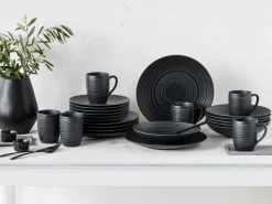 Lava Stone - Kombiservice 24-tlg - Schwarz