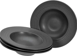 Lava Stone - Pastateller 4-tlg - Schwarz