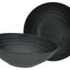 Lava Stone - Salatschüssel 2-tlg - Schwarz