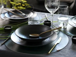 Lava Stone - Tellerset 12-tlg, Lava Stone - Tafelservice 12-tlg - Schwarz