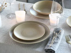Lava Stone - Tellerset 12-tlg, Lava Stone - Tafelservice 12-tlg - Schwarz