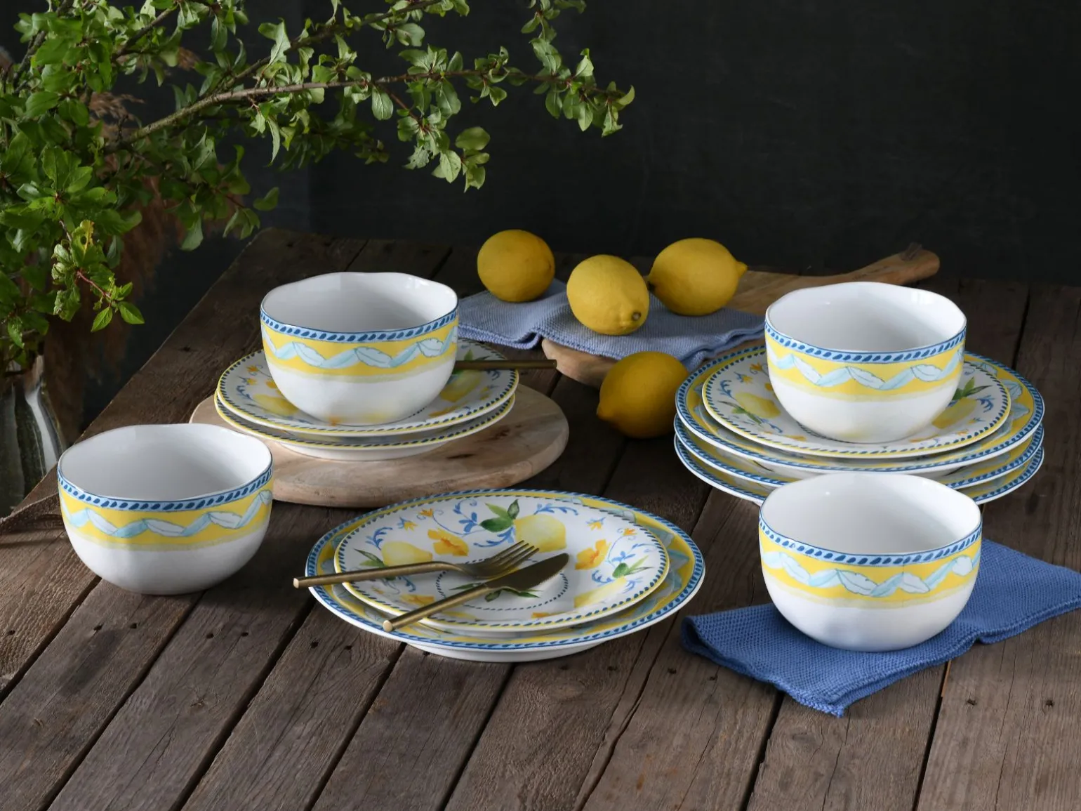 Lemona - Tellerset 12-tlg - bunt