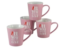 Love Collection - Kaffeebecher 4-tlg - rosa