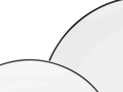 Luna - Tellerset 18-tlg, Luna Black Line - Tellerset 18-tlg - Weiss