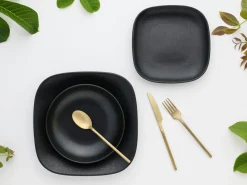 Magic Black Square - Tellerset 12-tlg - Schwarz