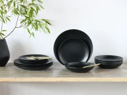 Magic Black - Tellerset 12-tlg - Schwarz
