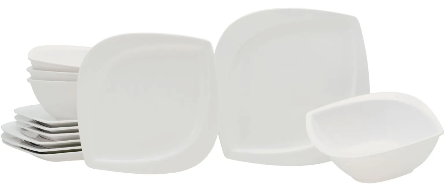 Melbourne - Tellerset 12-tlg - Creme