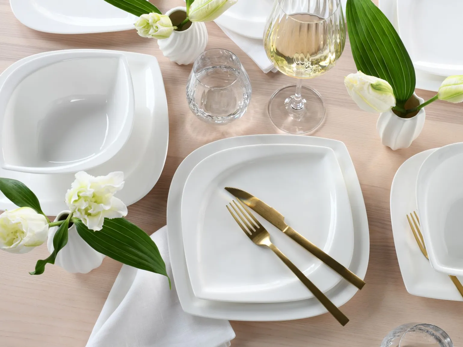 Melbourne - Tellerset 12-tlg - Creme