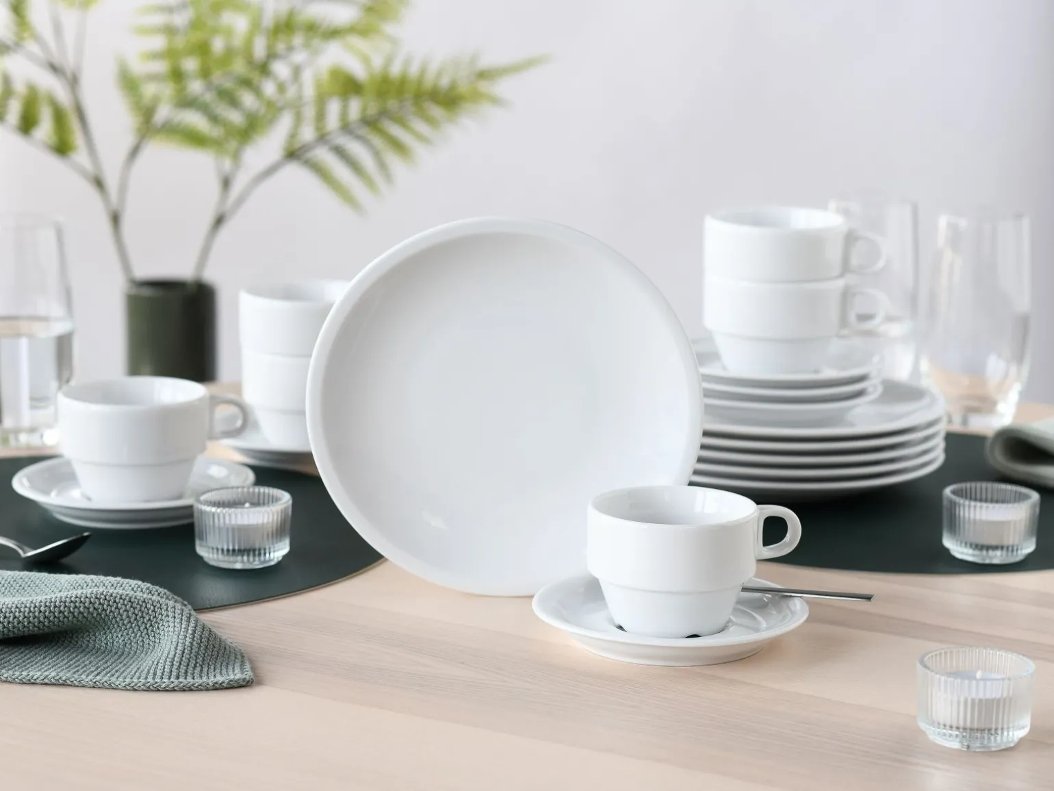 Milano - Kaffeeservice 18-tlg - Weiss