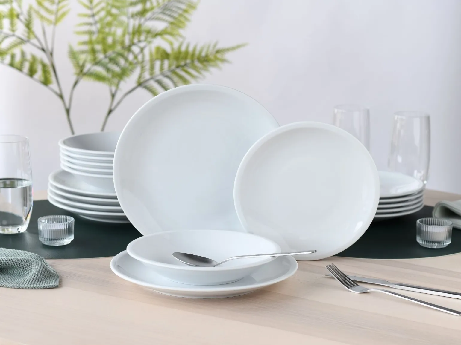 Milano - Tellerset 18-tlg - Weiss