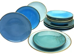 Nature Collection - Tellerset 12-tlg - bunt