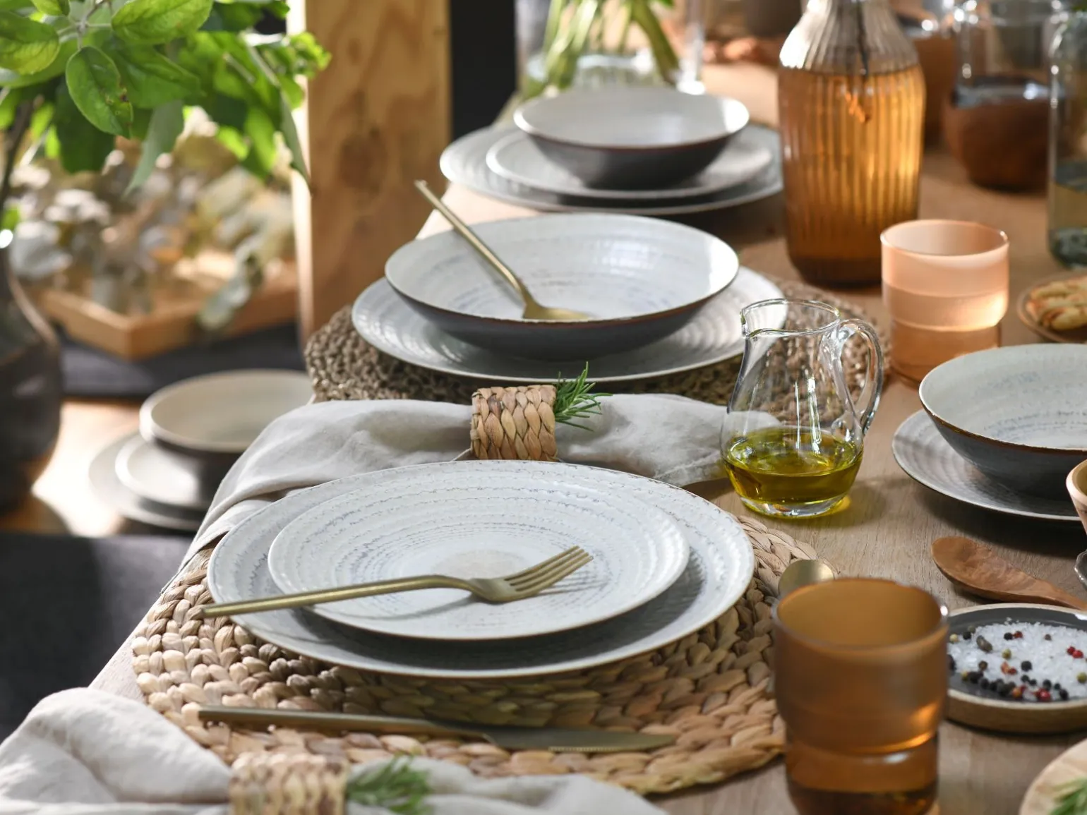 Neapel - Tellerset 12-tlg - Sand