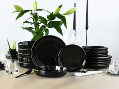 Nordic Festive - Tellerset 18-tlg - Schwarz