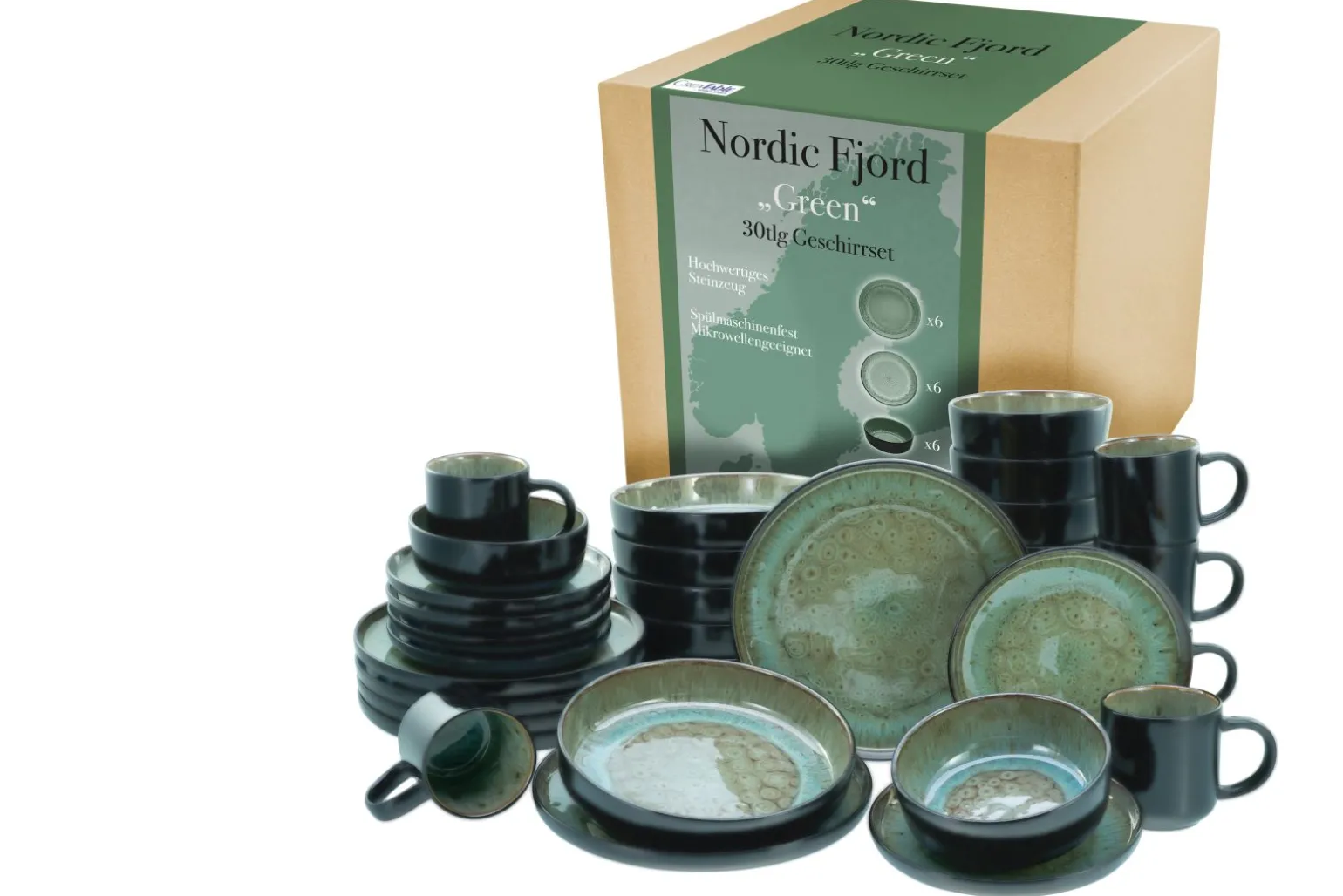 Nordic Fjord - Kombiservice 30-tlg - beige