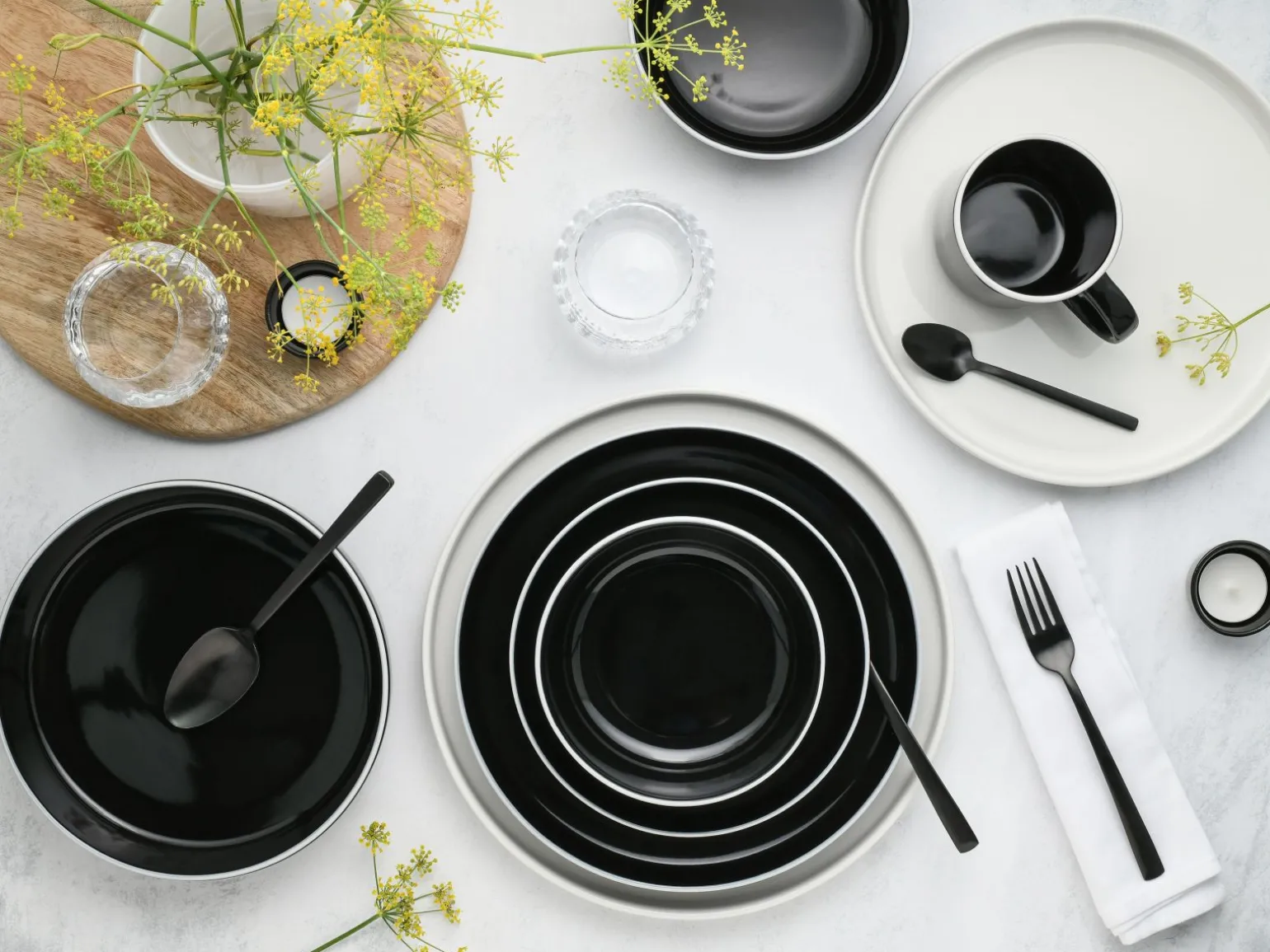 Nordic Gourmet - Kombiservice 10-tlg - Schwarz