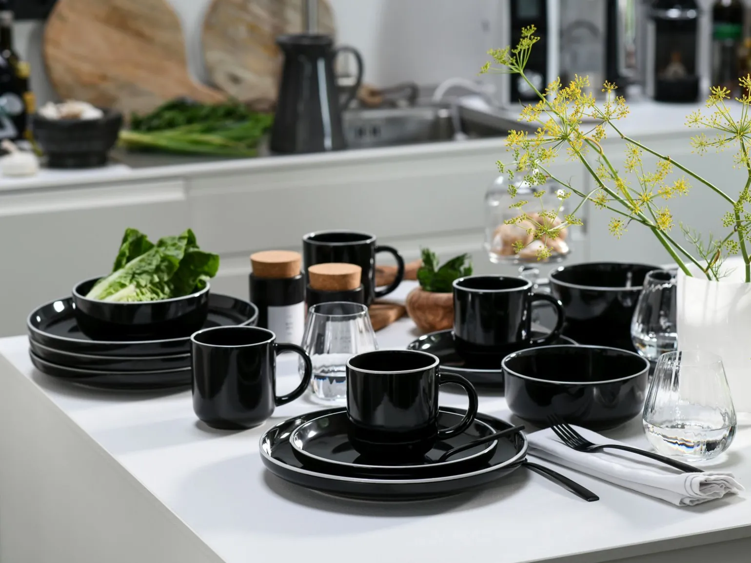 Nordic Gourmet - Kombiservice 16-tlg - Schwarz