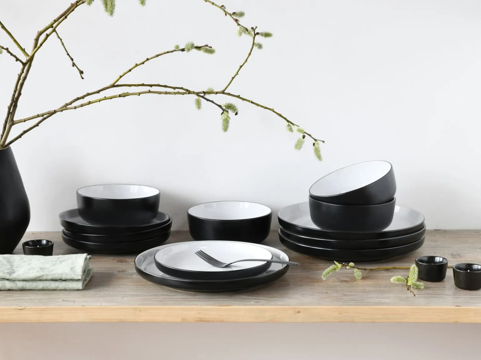 Nordic - Tellerset 12-tlg - Cool Black