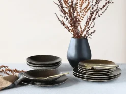 Rusty - Tellerset 12-tlg - braun