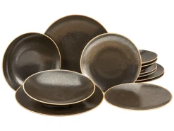 Rusty - Tellerset 12-tlg - braun