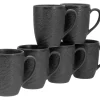 Schiefer - Kaffeebecher 6-tlg - Schwarz