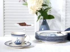 Segelschiff - Kaffeeservice 18-tlg - Blau
