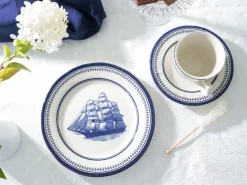 Segelschiff - Kaffeeservice 18-tlg - Blau