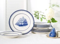 Segelschiff - Tafelservice 12-tlg - Blau