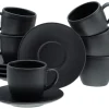 Soft Touch - Cappuccinotassen 12-tlg - Schwarz