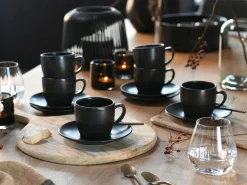 Soft Touch - Cappuccinotassen 12-tlg - Schwarz