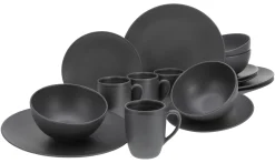 Soft Touch - Tellerset 18-tlg - Schwarz